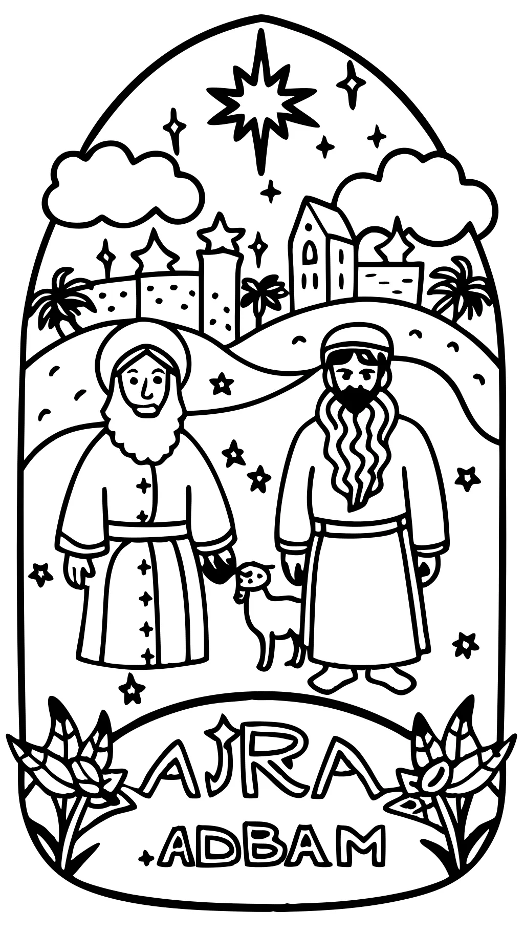 sarah and abraham coloring pages